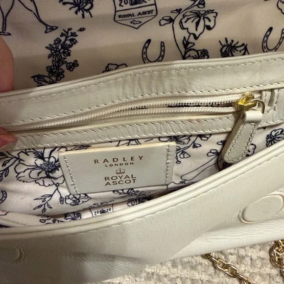 Radley Lonson Royal Ascot Elegant Black and Cream Women's Bag - Picture 7 of 8